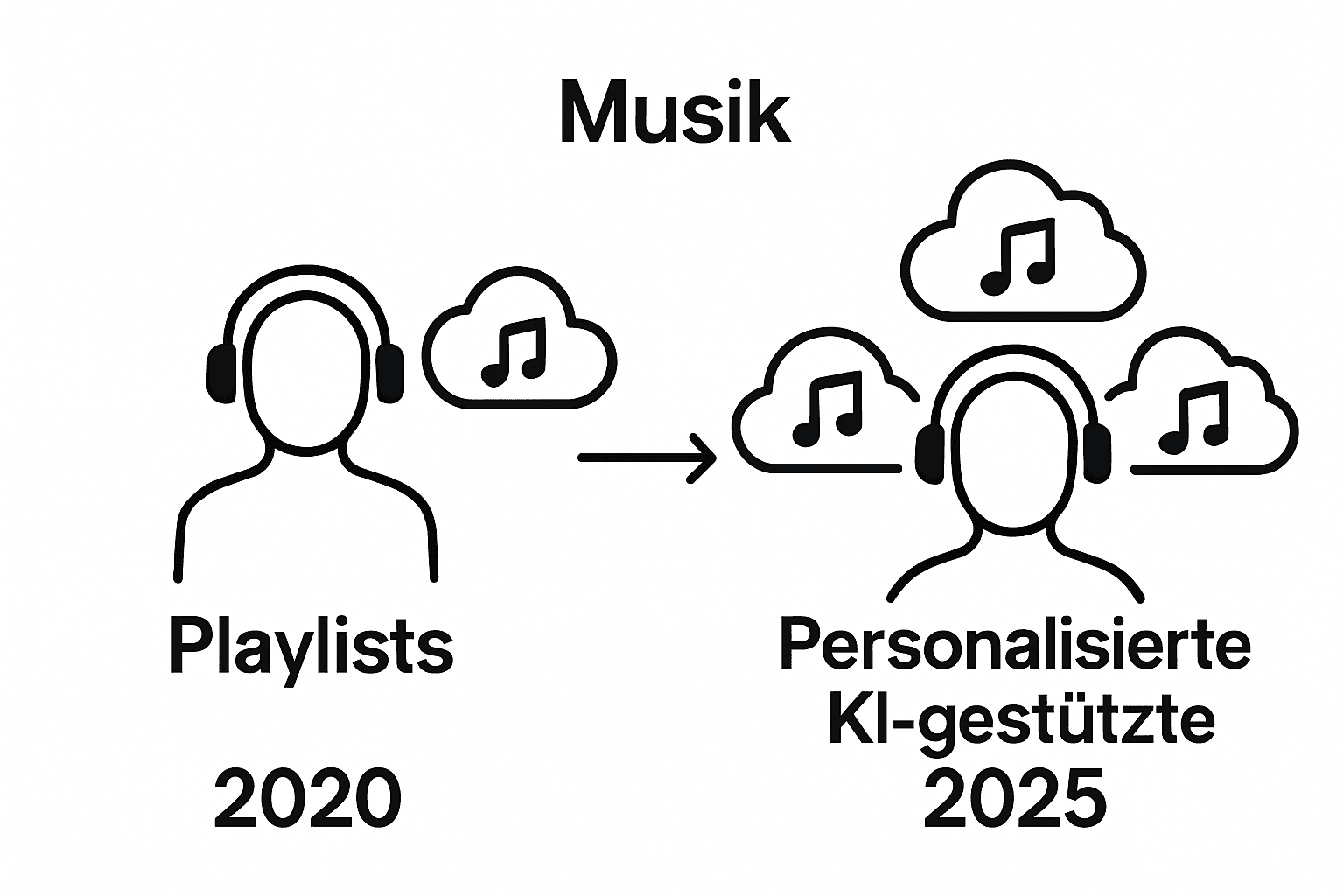 Infografik: Musikstreaming Personalisierung 2020 versus 2025