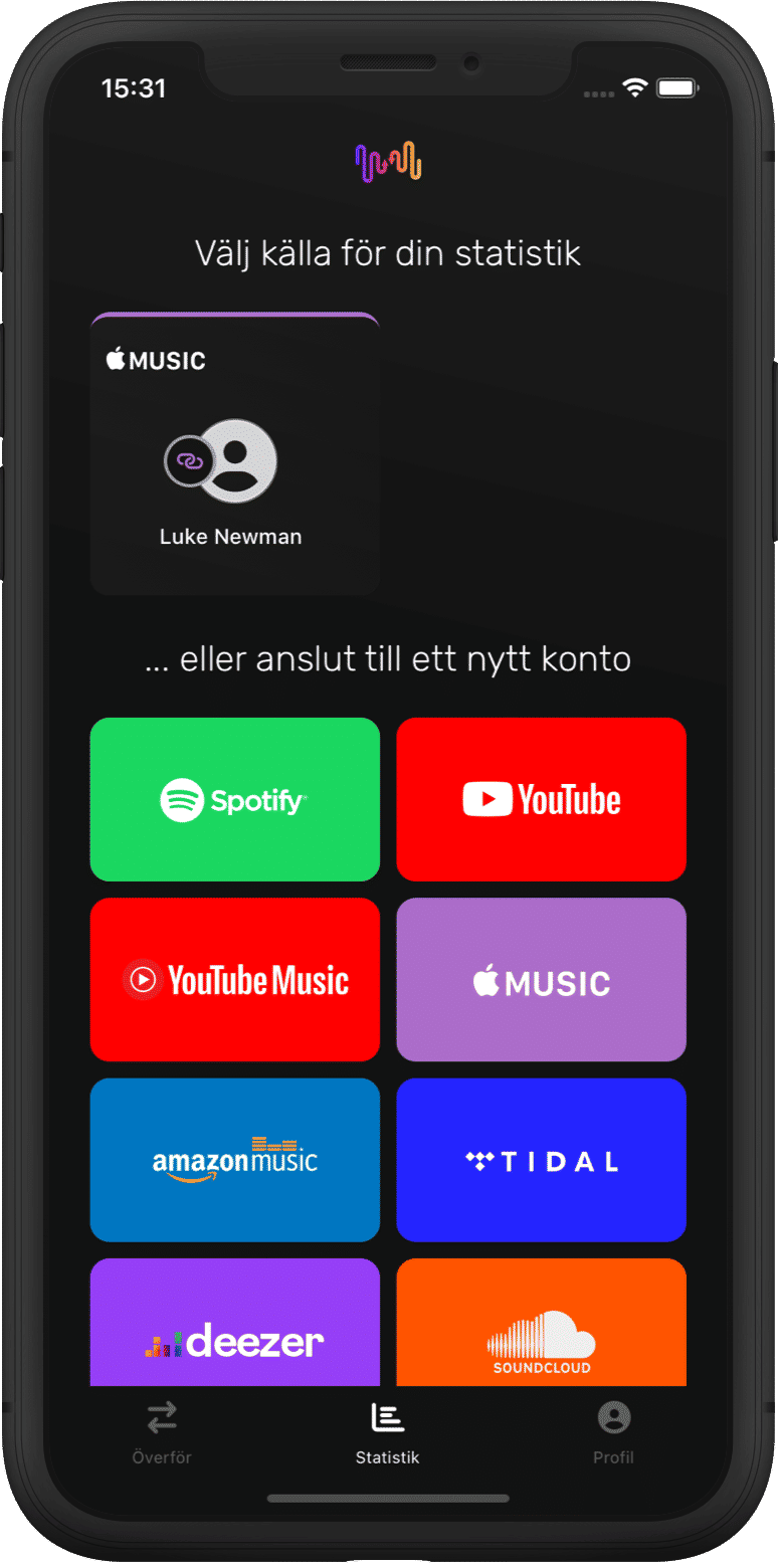 Välj din musiktjänst