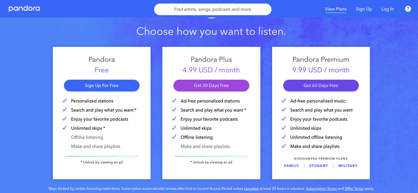 pandora service price per month.png pandora service price per month.png